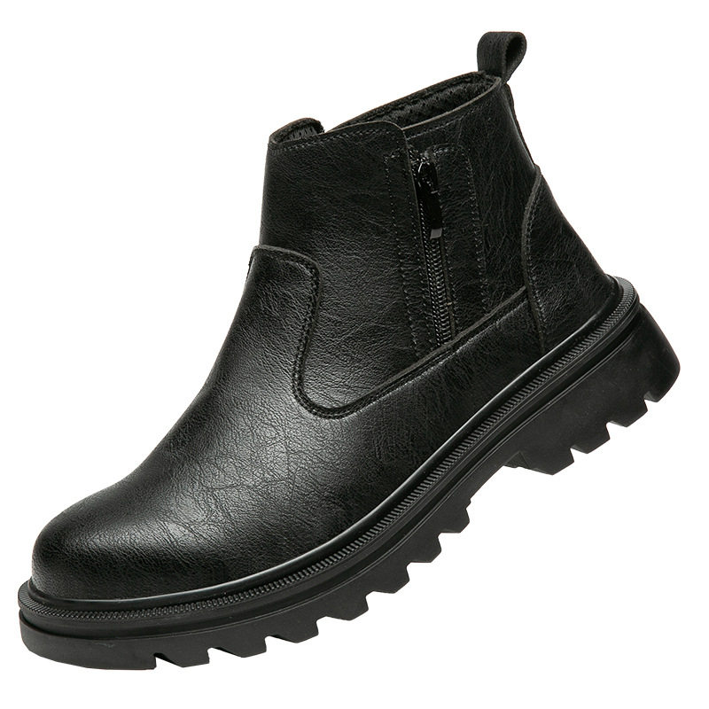 一脚蹬拉链劳保鞋真皮防砸防刺穿高帮工作鞋耐磨耐高温防滑防护鞋,淘宝优惠券,粉丝福利购,淘宝优惠卷