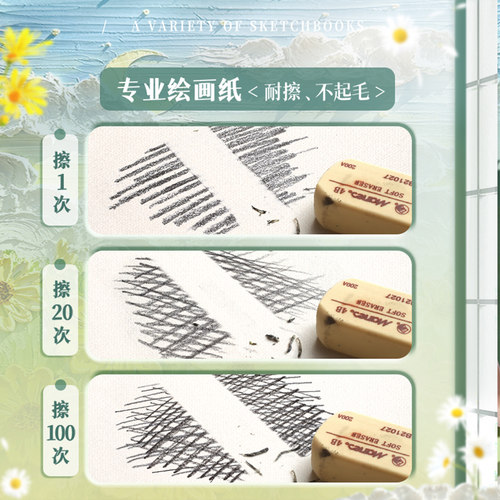 8K加厚油画风素描本上翻双线圈学生画画本A4空白内页美术生绘画写生用速写本高颜值图画本马克笔油画棒绘画本 - 图2