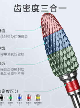 俄式前置处理掏口袋修卸甲打磨机配件钨钢金刚砂头美甲店专用工具