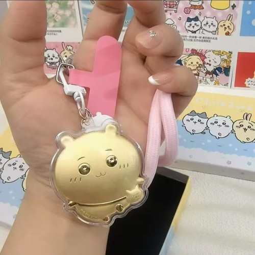 水贝足金999黄金送礼chiikawa周边吉伊小八乌萨奇钥匙扣手机挂件 - 图2