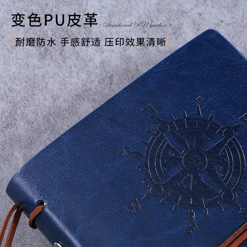 手账本笔记本本子复古旅行记事本活页文具小随身韩国创意手帐本少女心小清新简约ins风文艺学生日记本可 - 图1