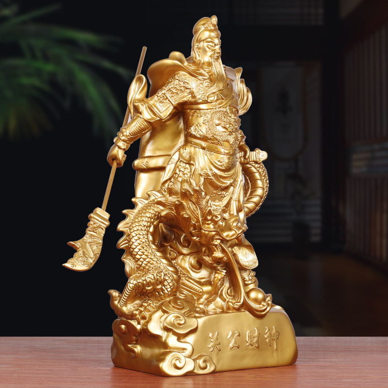 新中式盘龙关公摆件办公室关羽关二爷客厅酒柜玄关摆设桌面装饰品,淘宝优惠券,粉丝福利购,淘宝优惠卷