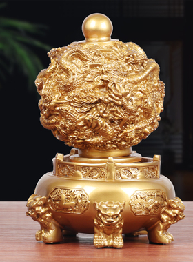 可旋转中式九转乾坤鼎摆件