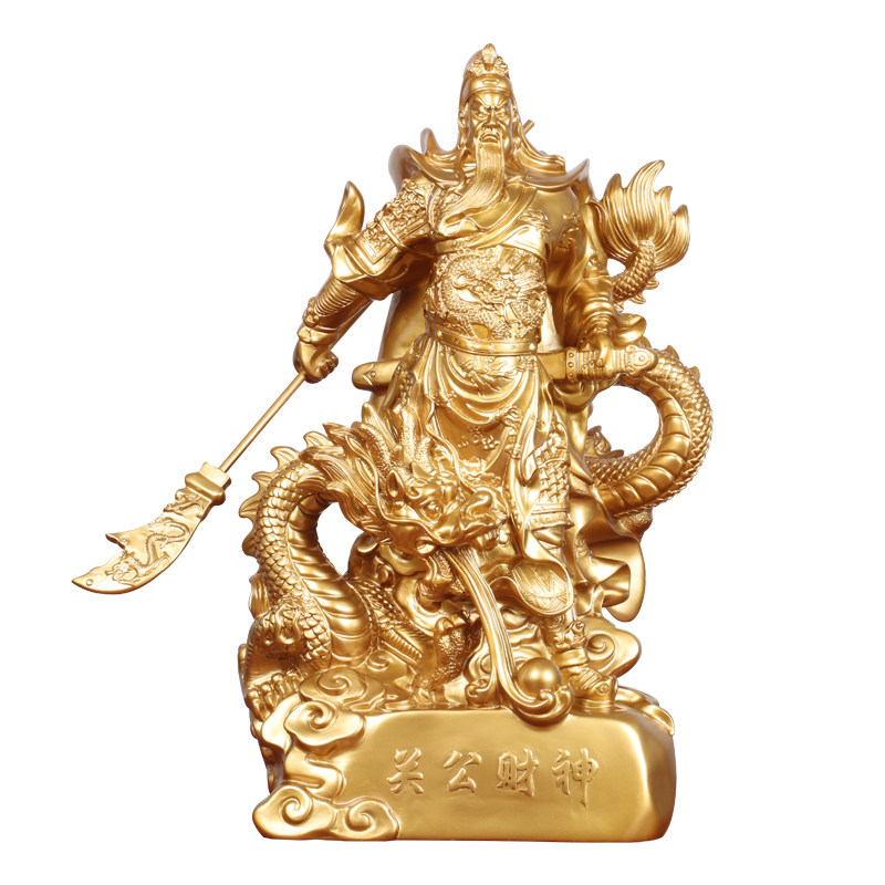 新中式盘龙关公摆件办公室关羽关二爷客厅酒柜玄关摆设桌面装饰品,淘宝优惠券,粉丝福利购,淘宝优惠卷