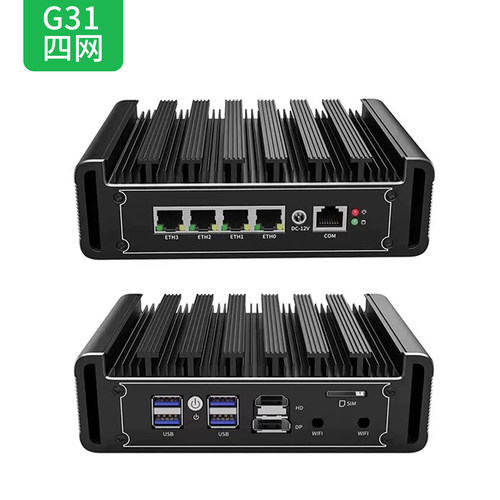倍控N5105四核四网2.5GI226迷你无风扇J6412主机J5005温控风扇N100软路由ros linux centos ubuntu PFsense - 图3