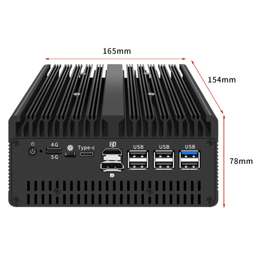 倍控ultra7 155H软路由14代多网卡工控机 sfp万兆10G光口扩展 16核心 4G 5G模块 nas主机电脑虚拟机linux ros - 图1