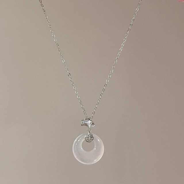 Peace and success ~ Chalcedony peace buckle necklace
