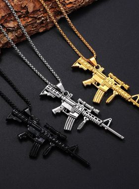 欧美新款军迷配饰军事时尚冲锋枪