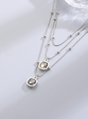 欧美跨境饰品小众设计感亚克力黑