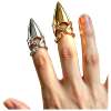 Cross strap pointed shoe nail ring European and American niche design leather shoe style nail art ring