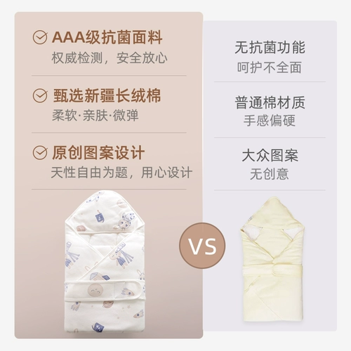 Детское хлопковое зимнее одеяло для новорожденных для выхода на улицу, увеличенная толщина