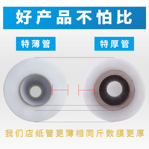 缠绕膜打包膜pe薄膜保护包装膜透明塑料拉伸膜围膜大卷工业保鲜膜 - 图2