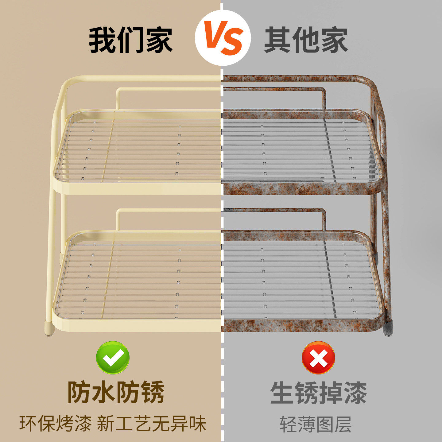 化妆品收纳置物架卧室梳妆台双层口红粉底液收纳架桌面香水整理架,淘宝优惠券,粉丝福利购,淘宝优惠卷