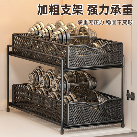 Kitchen pull-out storage cabinet layered shelves