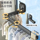 Foldable suction cup clothes drying rack without punching holes