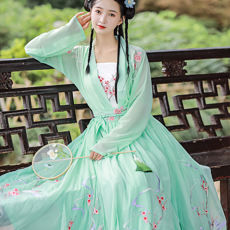 【醉桃溪】原创汉服女正品对襟6画扇 画扇汉服