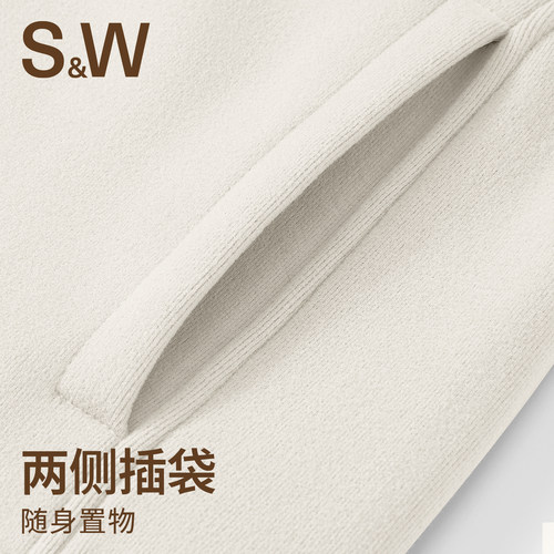 SW速惟加绒外套女秋冬修身显瘦连帽卫衣开衫高领抓绒保暖立领外套 - 图3