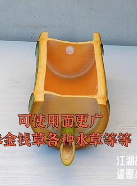 定制庭院花园石槽流水景观喷泉户外园林仿古做旧石臼养鱼流水摆件