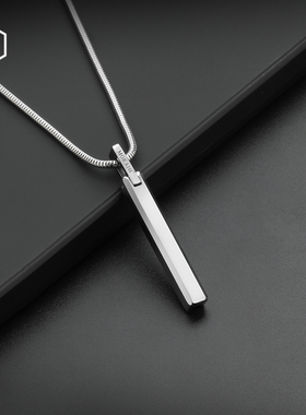 MOKANI潮牌简约时尚钨金刻字项链