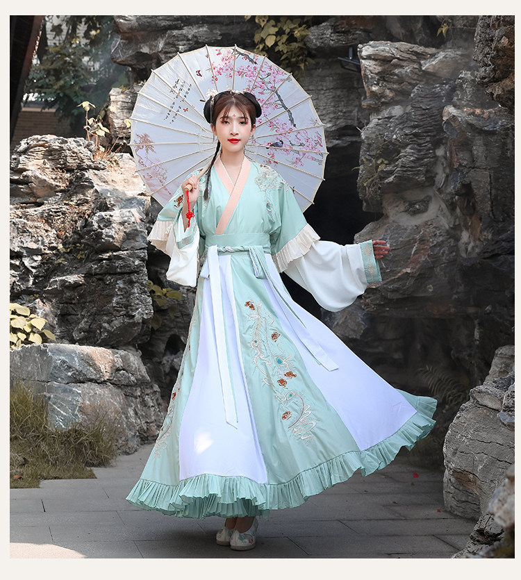 仙女中国风夏季超仙气学生白菜汉服 近庸汉服