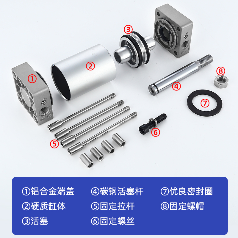 SC32/40/50X25x50x100x150x200x300x400-S小型大推力标准气缸大全 - 图1