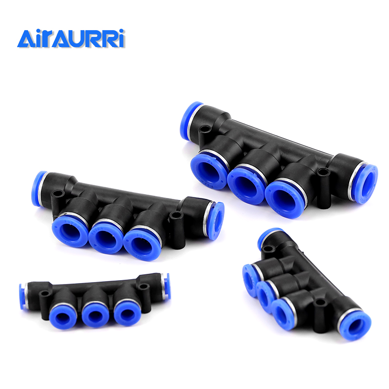 AIRAURRI 等径五通快速塑料接头PK-4MM/6MM/8MM/10MM/12MM - 图2