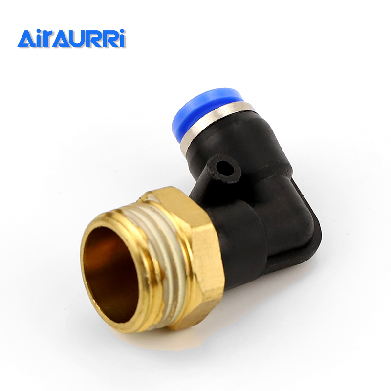 AIRAURRI L型外螺纹90度2通快速接头PL4MM/6MM/8MM/10MM - 图2