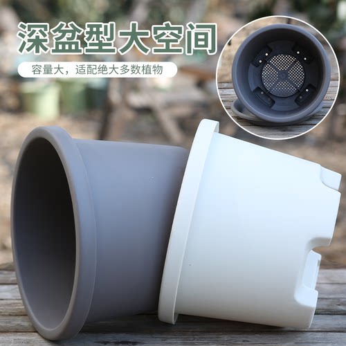 牧狼人塑料花盆朱顶红铃兰花矮牵牛天竺葵球根草花盆栽专用种植盆 - 图2