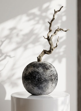 简约陶瓷球体家居装饰摆件