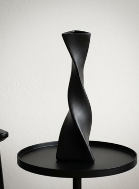 极简风黑色几何造型家居摆件