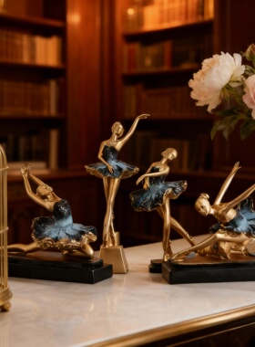欧式树脂芭蕾舞者摆件客厅酒柜