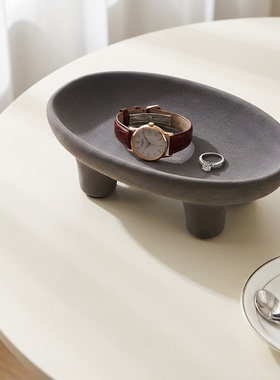 轻奢圆形实木茶几现代简约小户型