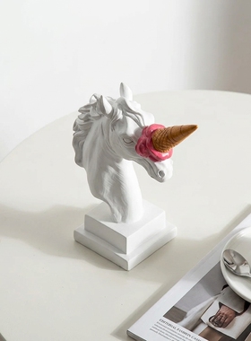 3D打印独角兽树脂摆件可爱