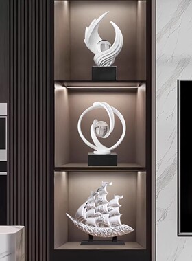 高级感小众电视柜玄关艺术摆件