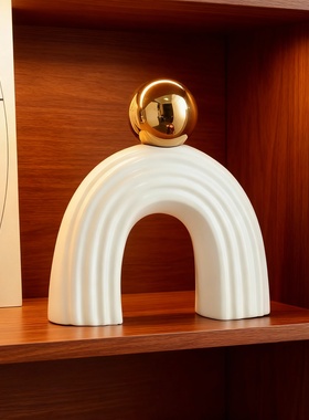 北欧设计师陶瓷拱门客厅摆件