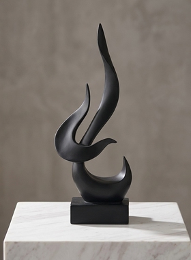 现代简约抽象火焰树脂摆件