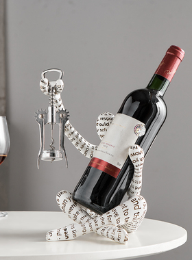 艺术字母红酒架客厅ins风装饰
