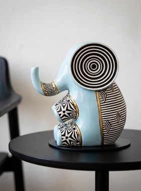 现代简约创意大象装饰摆件