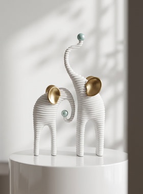 创意大象抽象装饰摆件客厅