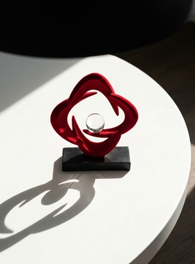 现代轻奢心形几何装饰摆件