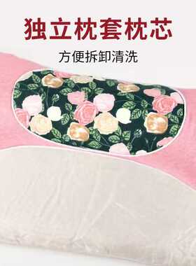 家用可拆卸护颈枕枕头骨头枕艾草连体颈椎枕宫廷枕老人用厂家