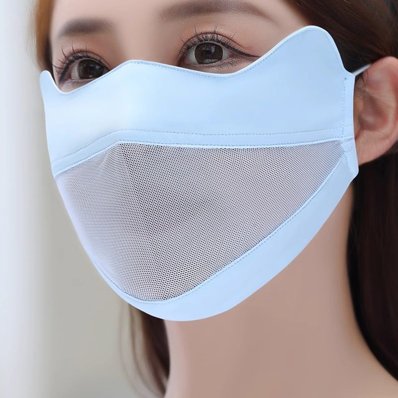 夏季防晒口罩女冰丝网眼防紫外线透气护眼角脸罩轻薄户外骑行面罩,淘宝优惠券,粉丝福利购,淘宝优惠卷