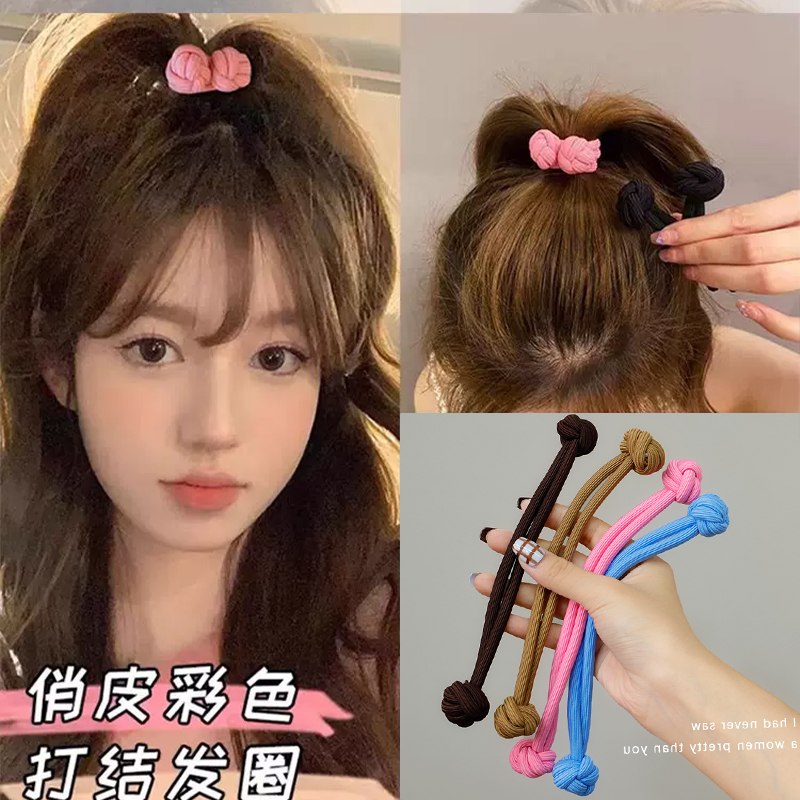 黑色纽扣发圈头绳女高弹力扎头发皮筋高马尾固定神器加粗发绳头饰