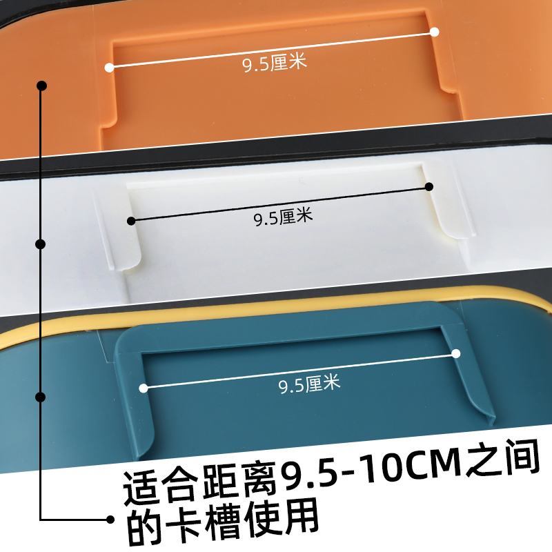 挂式筷笼挂钩厨房免打孔收纳盒篓置物架背胶贴片挂不锈钢筷子筒架-图1