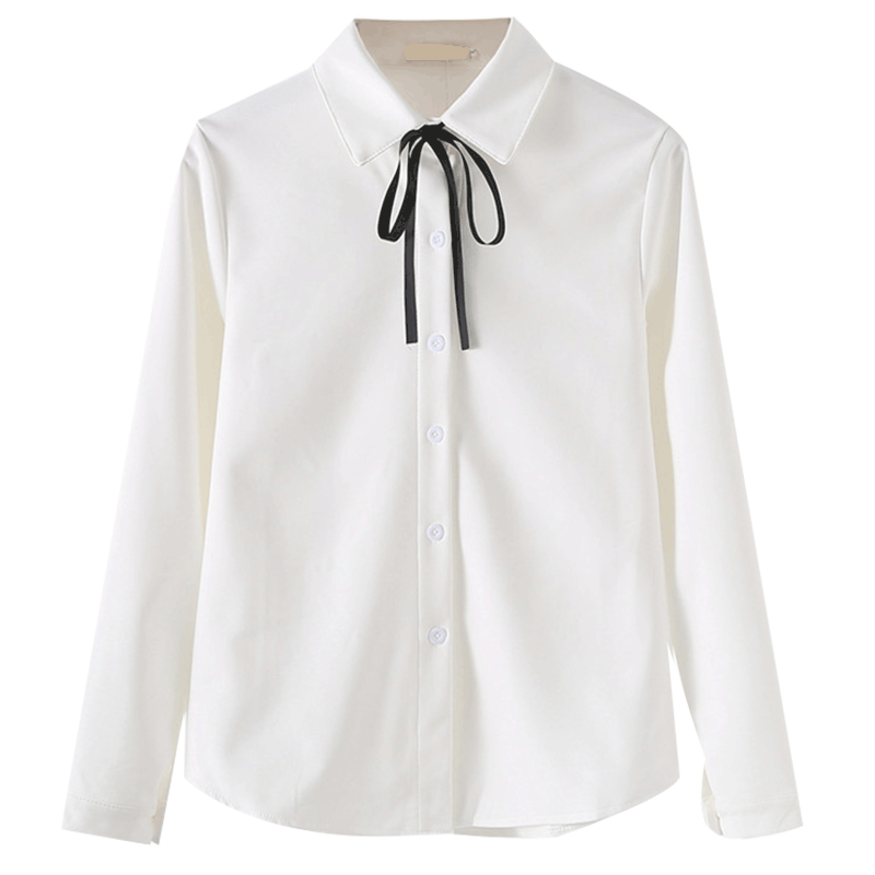 白色洋气秋冬长袖内搭加绒百搭衬衫 信棠衬衫