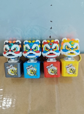 国潮醒狮发光带音效挂件钥匙扣包包挂饰创意解压按键音乐迷你玩具