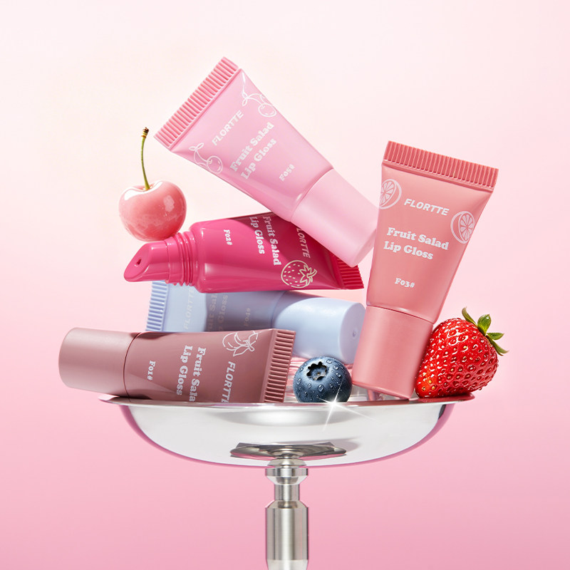 【新品上市】FLORTTE/花洛莉亚水果沙拉系列软管唇蜜唇釉镜面口红