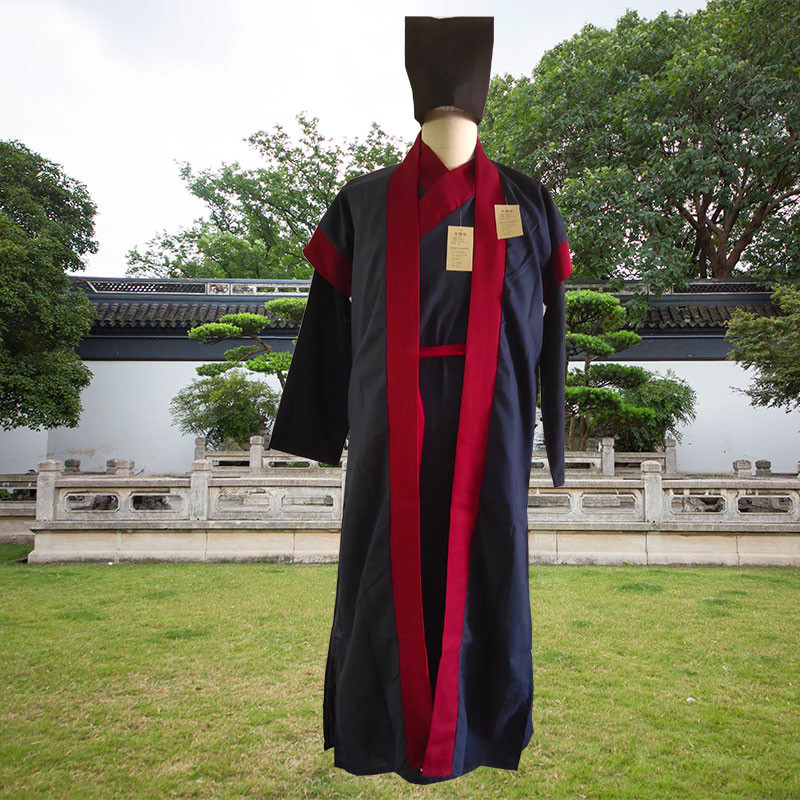 古代医生服饰棉麻直裾深衣教书管家男师爷商人掌柜老郎中演出服装 - 图3