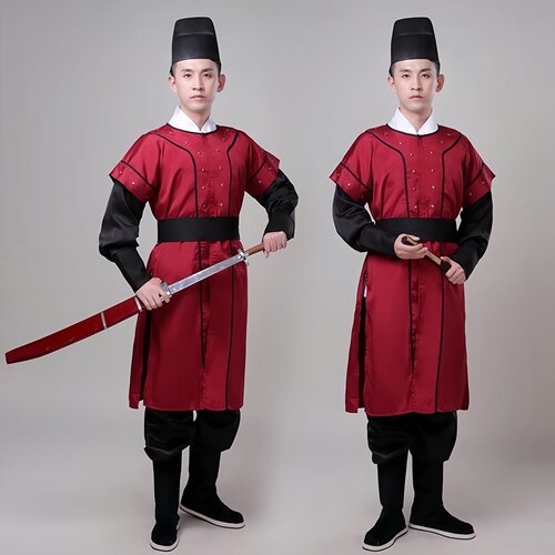 炎蔻古装成人御前侍卫明朝官兵差轿夫捕快衙役衙门服宋朝演出服饰 - 图1