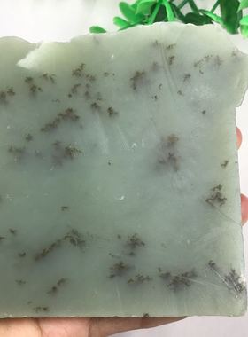 新疆和田玉青白玉四方边角料摆件料油润四方料下脚料包邮270克xa